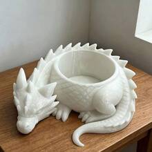 1pc Black Gothic Dragon Shaped Planter, 3D Printed Succulent Pot, Multi-Functional Desktop Storage Decor - Multicolor - View 7