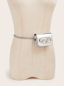 1 New D-Letter Waist Chain Bag For Women, French Style Waist Bag, Ins Mini Lightweight Chain Crossbody Bag - A - View 2