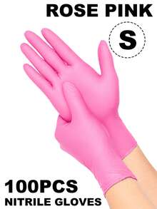 Disposable Nitrile Gloves - Lightweight, Suitable For Home Cleaning, Pet Care, Cleaning Gloves, Fashion Cleaning Gloves, All Seasons Use (Bagged) - Rose Red - View 6