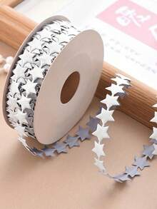 1 لفة 10م شريط نجمي DIY لتغليف الهدايا مادة يدوية لصنع إكسسوارات الشعر ديكور عيد الحب شريط هدايا الحفلات حافة زخرفية عصرية شريط تغليف هدايا إبداعي - متعدد الألوان - مشاهدة 6