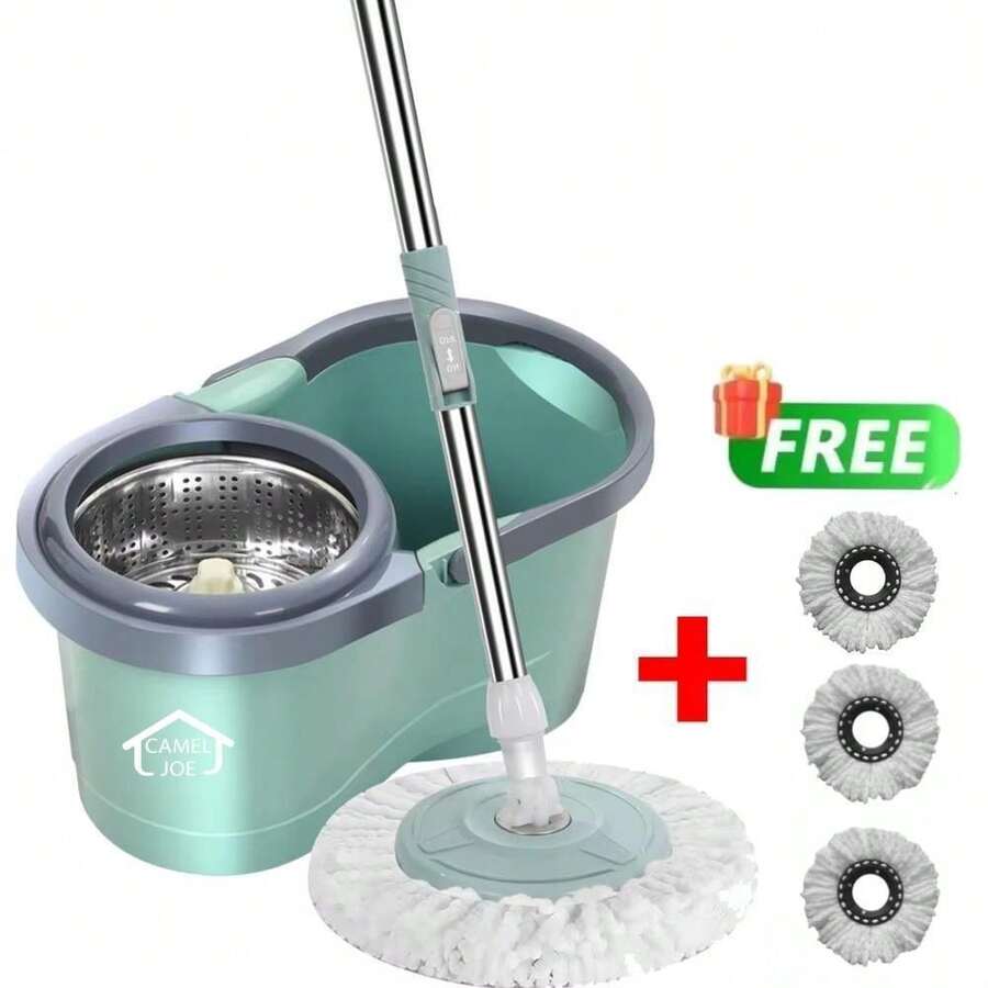 Mops And Mop Sets - Green + 3 Replacement Heads - View 1