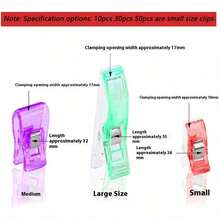 5/10/50/200PCS Sewing Clips Colorful Clips,Chip Clips, Bag Clips For Food Multipurpose Plastic Craft Crocheting Knitting Clothing Clips Color Binding Clips Paper - Multi-color - View 7