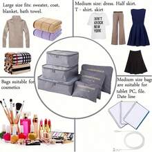 6pcs/Set Foldable Clothes Storage Bags With Handles, Large Capacity Quilt Blanket Clothing Storage Bags, Suitcase Compression Packing Bags, Bed Under Dorm Moving Seasonal Storage Organizer, Back To School College Dorm Essentials, Christmas Seasonal Home Storage Multi-Size Combination, Suitable For Multiple Scenarios - Multicolor - View 8