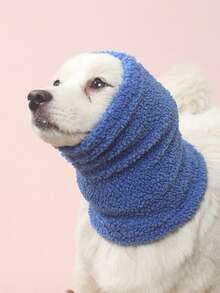 Blue Thin Polyester Fleece Comfortable Warm Pet Hat, Suitable For Cats And Dogs, With Elastic Ear Protection Hood, Cat Supplies, Dog Accessories, Indoor And Outdoor Use - Blue - View 3