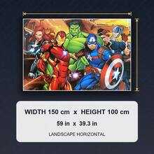 DOBBLE Avengers Birthday Party Backdrop, 150 X 100cm Polyester Photography Background Banner For Party Decoration, Photo Booth And Cake Table - View 6