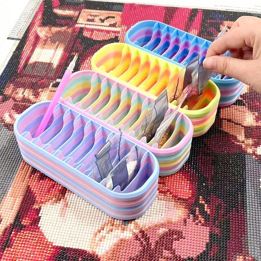 10-Grid Diamond Painting Beads Storage Box, Color-Coded Sorting Organizer, Handmade Storage Container, Suitable For Enthusiasts, Diamond Painting Supplies And Beads Storage
