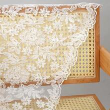 1pc European Country Style Embroidered Sheer Voile Curtain, Romantic & Elegant, Allows Light Through - Beige - View 9