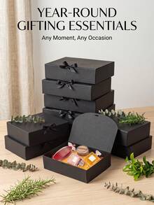 10個緞帶紙禮品盒 (10.6x7.8x3.15 英吋) - 婚禮生日 | 多色禮品包裝，適用於求婚、週年紀念、伴娘邀請盒、婚禮裝飾禮盒、DIY手工、化妝品收納 - 彩色 - 查看 6