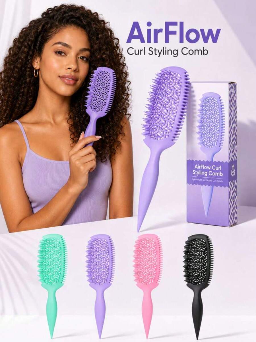 Curly Hair Styling Comb Set, Suitable For Wet And Dry Hair, Wavy And Spiral Curls Volumizing Styling Tool, Detangling And Anti-Frizz