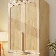 70 Inch Wooden Wardrobe Armoire Bedroom Storage Cabinet Freestanding Closet With Three Drawers Hanging Rod Adjustable Shelves Large Capacity Furniture Natural Oak - Natural - View 8