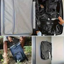 Reusable Lightweight Travel Vacuum Compression Bag For Outdoor Storage, With Sealed Zipper Design, Disposable Air Valve, No Need For An Air Pump, Space Saving, Suitable For Luggage And Backpack Storage Bags - Multicolor - View 6