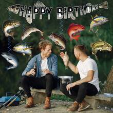 31pcs/Set Fishing Theme Birthday Decorations, Paper Fishing Party Decor, Includes Happy Birthday Banner And Fish-Shaped Hanging Rotating Decorations, Suitable For Home, Living Room, Outdoor, Perfect For Memorable Fishing Birthday Celebration - Multicolor - View 5