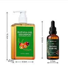 Batana Oil Shampoo,Champú Batana con Extracto de Romero para nutrir el cabello, champú para dar volumen y proteger el cabelludo-300ml/3pcs - Champú + aceite capilar - Ver 5