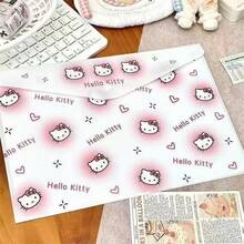SANRIO 2pcs/4pcs/6pcs Tas Dokumen Kancing Jepret Tahan Air, Motif Kartun Hati Merah Muda, Map Penyimpanan Klasifikasi Kertas Ujian Siswa, Organizer Kwitansi Kantor Portabel, Organizer Alat Tulis Meja Kapasitas Besar untuk Anak Perempuan - A - View 8