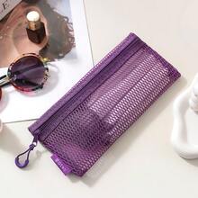 1pc/5pcs Tas Kosmetik Jaring untuk Perjalanan, Kantong Penyimpanan Kosmetik & Lipstik Portabel, Tas Pengatur Kabel Data - MultiWarna - View 23