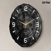 Artistic Annual Ring Creative Decorative Wall Clock, Ultra-Quiet Quartz Movement, No Ticking Sound, Flat Design, Suitable For Decorating Living Room, Bedroom, Office, Kitchen And Cafe, Perfect Decorative Gift For Friends And Family, Can Be Used For Room Decor, Bedroom Decor, Dorm Decor, Back To School Decor, School Surprise, School Season, Wedding Decor, Friend Birthday Gift, Home Decor And School Supplies. - Decorative Wall Clock - View 7