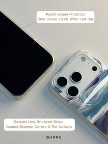 GIIPPA 1件 藍紫色漸層液態大理石流體圖案設計手機殼，適用於 Phone 17 Pro Max，相容於 Phone 16 Pro Max、15 Pro Max、14 Pro Max，韓系高端時尚趣味手機殼，相容於 11/12/13/14/15/16 Pro Max Plus，優雅設計適合男女使用，聖誕節、情人節、復活節、婚禮季與生日送給女友的完美禮物！ - 彩色 - 查看 6