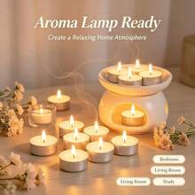 50pcs Tea Light Candles, 2 Hours Burn Time, Suitable For Tea Warmers, Food Warming And Home Use ( For Pregnant Women And Babies) - Multicolor - View 7