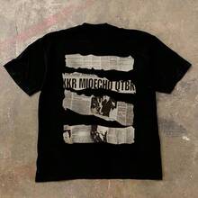 Women T-Shirts - 短袖--黑色--復古字母(ab面) - 查看 1