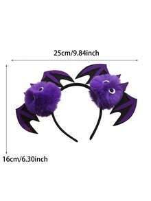 Halloween Plush Bat Headband - Multicolor - View 7