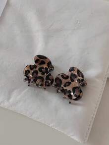 6pcs Girls Mini Leopard Print Polka Dot Hair Clips, Cute Cloud Shaped Small Hair Clips, Vintage Non-Slip Hair Accessories, Suitable For Women And Girls Daily Use - Multicolor - View 4