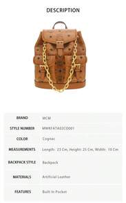 Mcm Arenvisetos Logo Women's Shoulder Bag MWKFATA02CO001 - 干邑色MWKFATA02CO001 - 查看 8