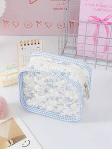 1 Buah Kantong Penyimpanan Mini Motif Bunga Berbentuk Hati, Tas Kosmetik & Pembalut Portabel. Cocok untuk Kosmetik, Hadiah Luar Biasa untuk Perjalanan & Kembali ke Sekolah. - MultiWarna - View 16