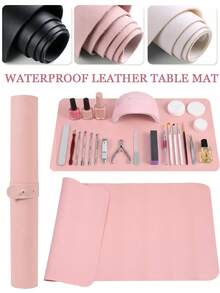 1pc Waterproof Wear-Resistant Nail Art Table Mat, Anti-Stain Nail Art Desk Pad, Prevents Nail Art Work Contamination Of Tabletop, Multi-Functional Reusable, Suitable For Nail Salons, Home Use Table Mat, Nail Art Auxiliary Tool - Multicolor - View 1