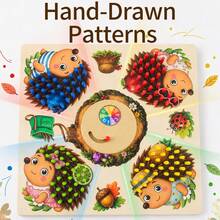 Children's Rotating Hedgehog Game Toy, Color & Number Matching Interactive Educational Toy, Math Enlightenment Home Learning Toy, Kids Birthday Gift Christmas Gift - Multicolor - View 2