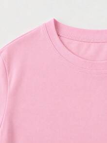 Women Two-Piece Outfits - 2 Playera Rosa con Short Rayas Rosa con Blanco - View 3