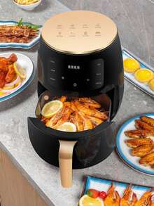 FIYIBAN 4.2QT Large Capacity Smart Automatic Home Air Fryer, Multi-Function LED Touch Screen, Suitable For Frying, Electric Oven, Fried Chicken, Microwave - Black - View 4