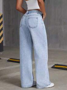 Tween Girl Summer Denim Jeans, New Fashion Style - Blue - View 2