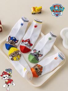 1/5/10 Pairs Paw Patrol Kids Socks Cute Puppy White Winter Mid-Calf Socks Fun Christmas Gift - Multicolor - View 2