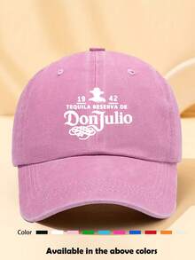 1pc Unisex Letter Print "DONJULIO" Decorative Vintage Washed Baseball Cap, Trucker Cap, Dad Hat, Suitable For Outdoor, Travel, Hiking, Beach - Multicolor - View 14