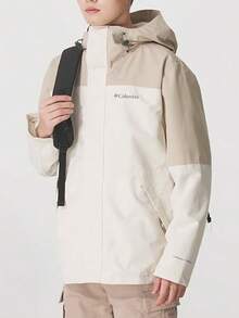 Columbia New Men's Outdoor Casual Sports Hiking Climbing Waterproof Windproof Softshell Jacket - Off-white/Apricot - View 4