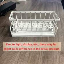 1pc Plastic Kitchen Sink Sponge Holder, Dish Drying Rack, Removable Cloth Rack, Multi-Function Plastic Storage Rack For Sponge, Soap And Brush, Bathroom Soap Dispenser Brush Holder, Kitchen Accessories - Multicolor - View 12