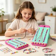 2-In-1 DIY Friendship Bracelet Making Kit, Includes 10 Pre-Cut Yarn Strings And 10 Braiding Cords, Can Be Edited Into Two Different Types Of Ropes, Suitable For Girls Aged 6-14 As Birthday Gift - Multicolor - View 10