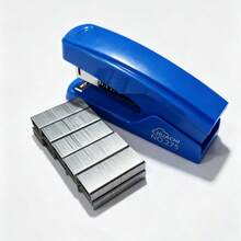 Blue & Black Manual Desktop Stapler With 2 Boxes Of 2000 Staples, Durable Plastic, Suitable For Office, Home And Professional Use, Home Office Stapler | Modern Desktop Stapler | Clearly Marked Stapling - A - View 14