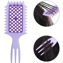 MASTERLEE 2pcs, Three-Pronged Pointed Tail Mesh Styling Comb, Heat-Resistant Hollow Blowout Comb, Volumizing Curly Hair Comb, Sectioning Hair Comb, Volumizing Hair Styling Comb, With Comb Storage Bag - Multicolor - View 7