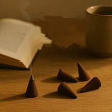 Ancient Method Essential Oil Infused Handmade (Musk Incense Cone) Emits Rich Fragrance, Suitable For Bedroom, House Cleaning, Meditation, Yoga And Clearing Negative Energy. Perfect For Home Or Room Purification. - Musk Incense Cone - View 2