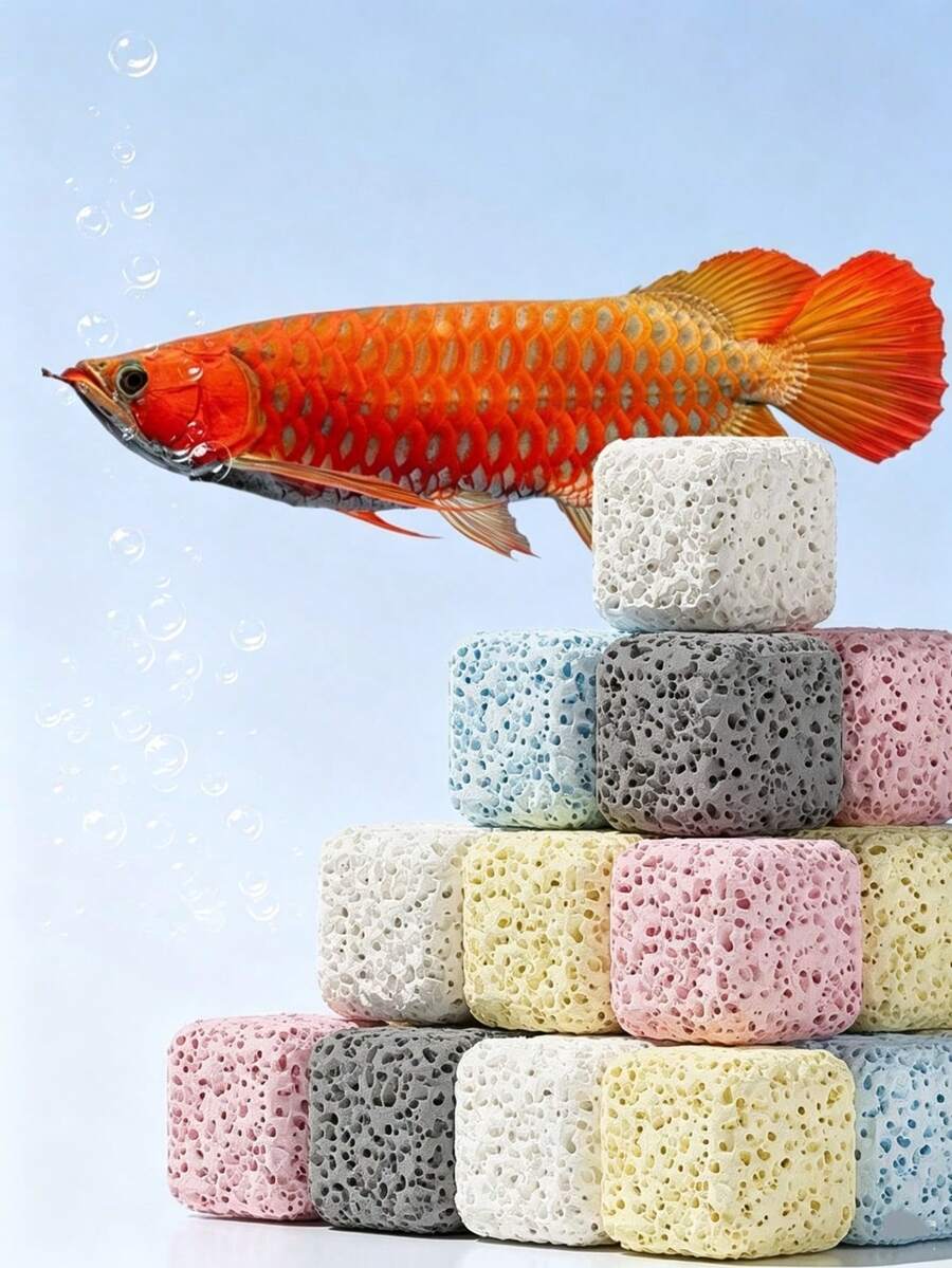 12/24 viên vật liệu lọc sinh học cho bể cá, làm sạch nước bể cá, loại bỏ chất thải trong bể, cải thiện chất lượng nước, bi lọc bể cá - Xem 1