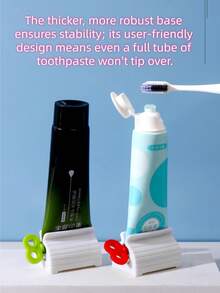 Manual Toothpaste Squeezer, Hand Cream And Facial Cleanser Dispenser, Toothpaste Tube Squeezer, Sample Roller, DIY Creative Toothpaste Squeezer, Pet Toothpaste, School And Kindergarten Essentials, Birthday And Graduation Gifts, Children's Soft Toothpaste Push Rod Toothpaste Press Tool, Facial Cleansing Pump Rotary Manual Press Tool - Multi-color - View 5