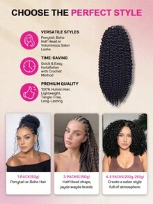 ISEE Hair Water Wave Feather Crochet Human Hair 16-24 Inch For Boho Braids Natural Look Defined Waves Pre-Separated Crochet Hair Extensions Knots Friendly Time-Saving Wear Fluffy Texture Suitable For Beginners - SNatural - View 7