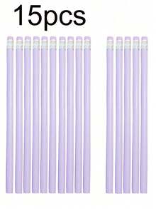 1/15/30pcs Light Purple Pencils With Rubber Wood Shaft, High Aesthetic Value, Large Capacity, Smooth Writing, Moderate Lead Hardness, Not Easy To Break, Suitable For Daily Writing, Draft Calculation, Note Taking, Can Be Used As Christmas And Halloween Holiday Gifts - A - View 10