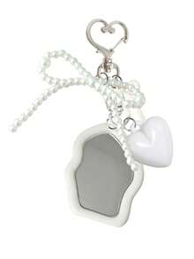 Y2K Sweet Cool Exquisite Fashion Acrylic Keychain, Women's Red Mirror Keychain And Heart Bow Knot Decoration, Asymmetric Mirror Heart Bow Knot, Fashion Bag Charm Alloy Fashion Accessory, Fashion Friendship And Couple Gift, Bag Accessory, Novelty Gift For Family And Friends, Mother's Day, Teacher's Day, Valentine's Day, Easter, Back To School, Dorm, Beach, Travel - Multicolor - View 15
