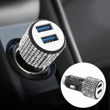 Bling Bling Car Charger, Diamond 3-In-1 Retractable Charging Cable, USB Charging Cable, Fast Charging, Cute 3-In-1 Fast Charging Cable, Suitable For Women, Compatible With Smartphones, Dashcam, GPS, Perfect Gift For Holidays/Birthdays - Multicolor - View 70