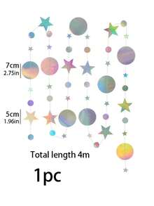 1/3/5packs Glitter Star Garland Banner Graduation Decor Star Hanging Banner Twinkle Backdrop For Party Birthday Classroom Wedding Supplies - Star-shaped Round Sequins - View 11