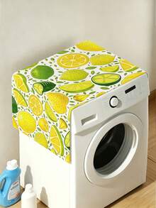 1pc Fruit Pattern Home Washing Machine Dust Cover, Drum Washing Machine Dust Cover, Sunproof Dust Cover, Home Decorative Horizontal Dust Cover - Multicolor - View 14