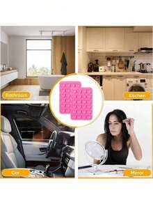 1pc Silicone Suction Cup Phone Grip, Suction Cup Phone Case Stand, Hands-Free Adhesive Phone Grip, Suitable For Selfie And Video, Phone Finger Grip Stand, Christmas, Christmas Decoration, Home Christmas Decoration, Bedroom Decoration, Christmas Gift, Bathroom Accessory, Wedding, Personalized Gift, Women's Gift, Christmas - Suction Cup - View 8