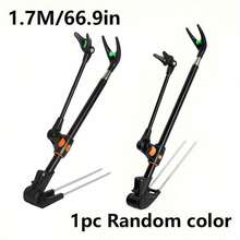 1pc Dual-Purpose Ground Spike/Rod Holder Fishing Rod Support Stand, Adjustable Aluminum Alloy Fishing Rod Holder, Outdoor Fishing Gear Accessory (Multiple Colors Available, Extends To 165cm) - Multicolor - View 10